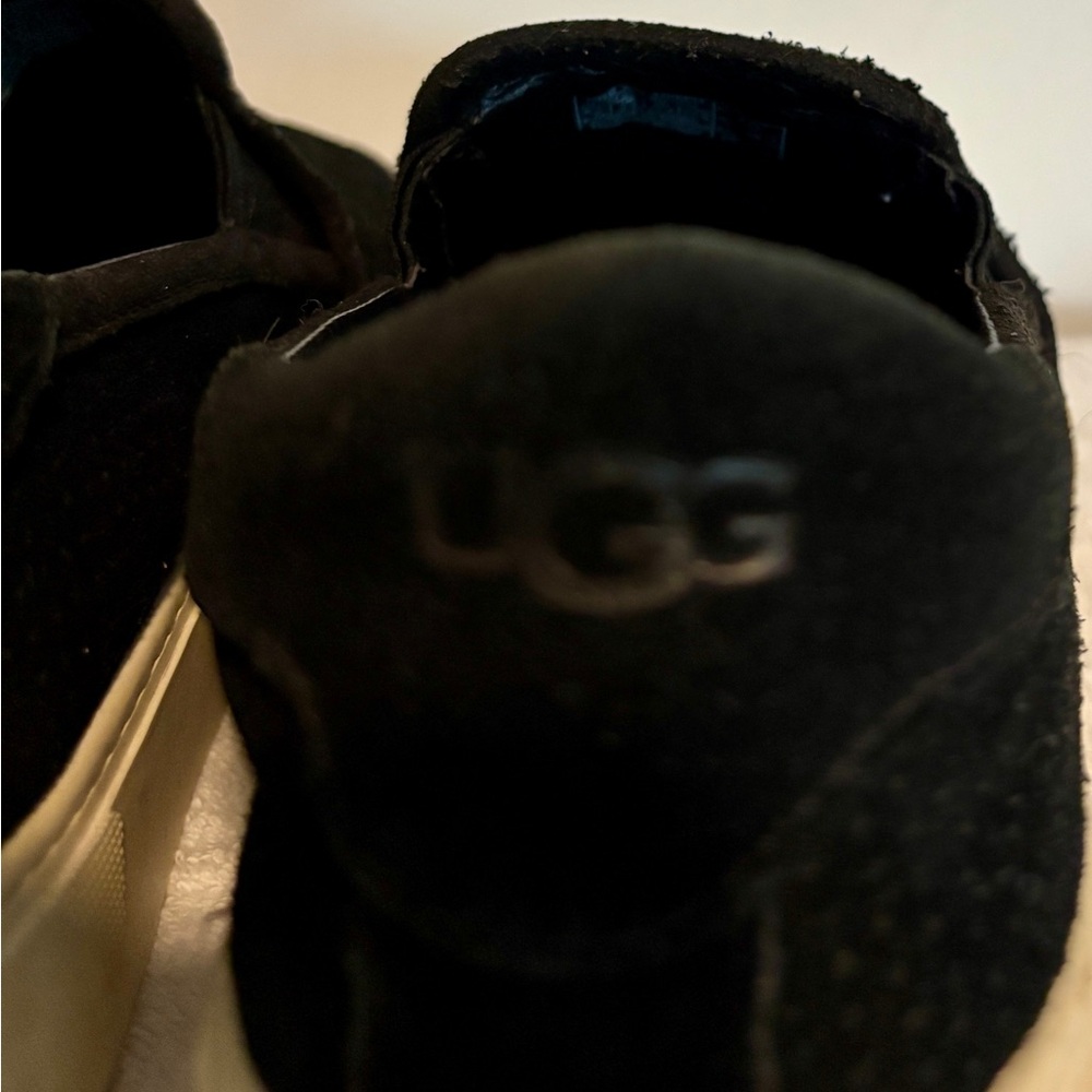 UGG Black Flats with Cream Sole